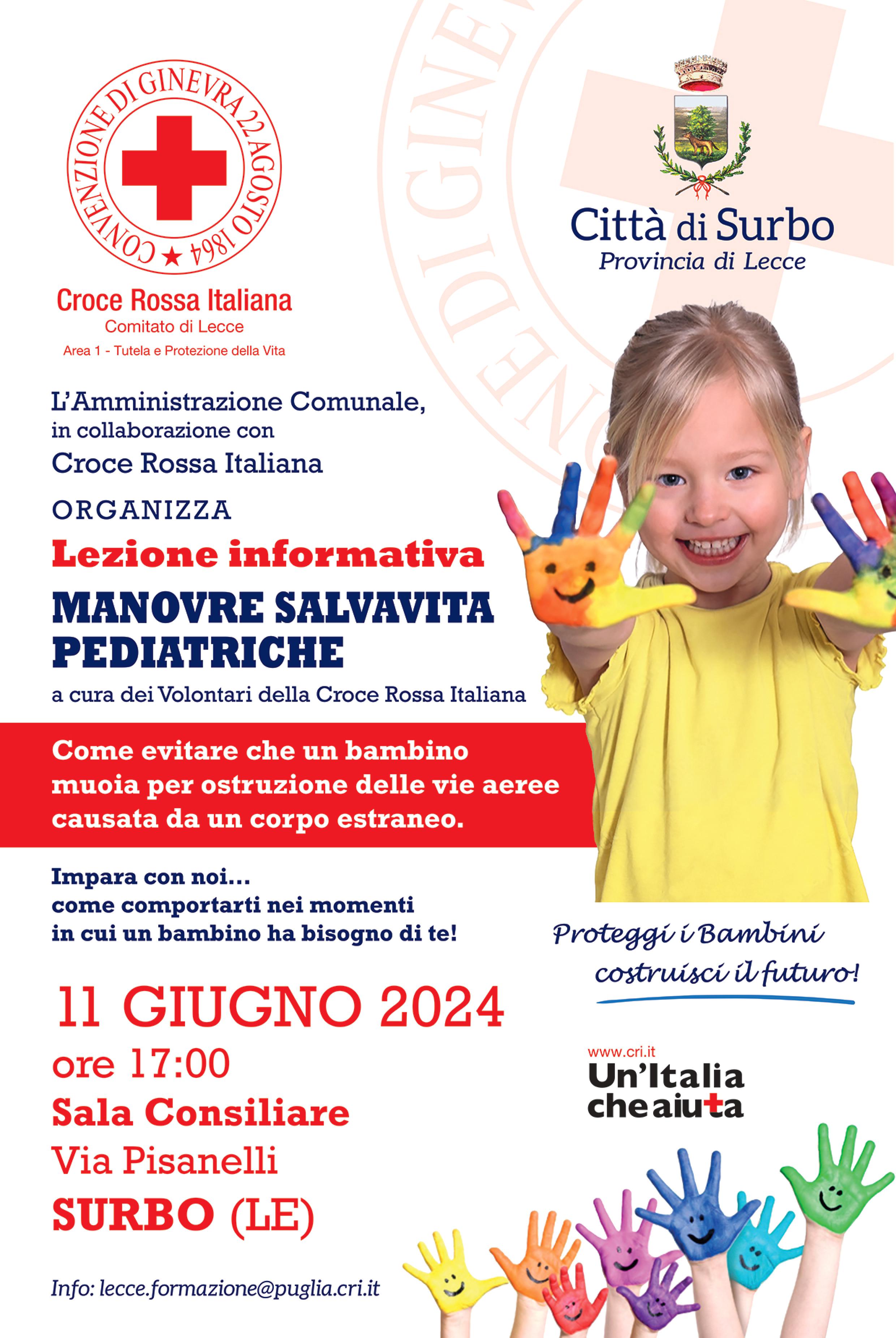 Evento formativo/informativo gratuito sulle Manovre di Disostruzione Pediatrica.